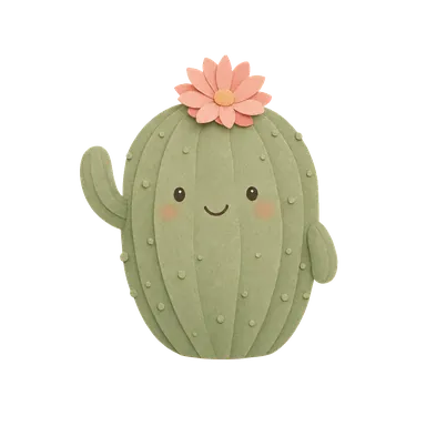 Bloom, a small friendly cactus, waving